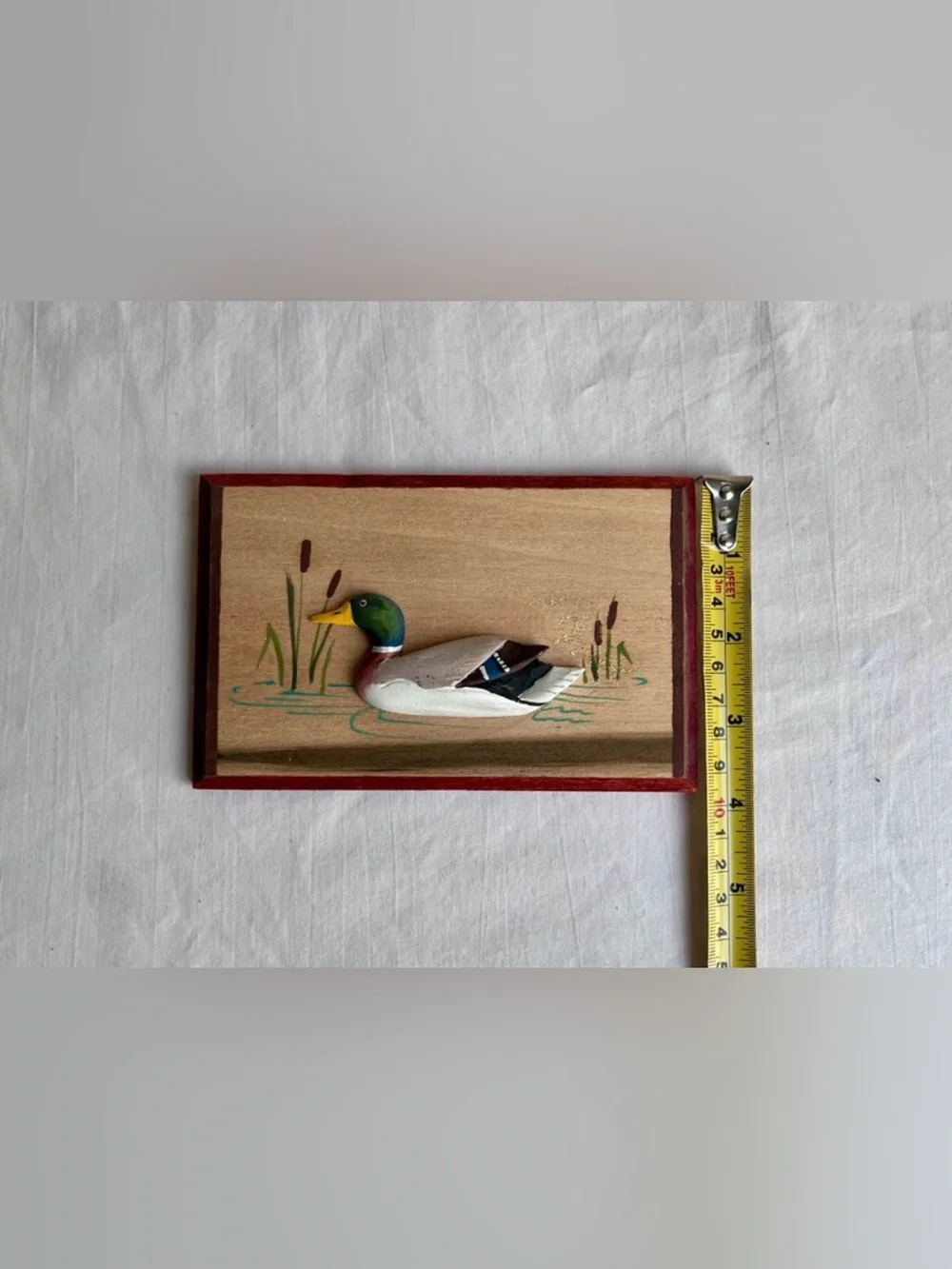 Hand Carved Wood Mallard Wall Art